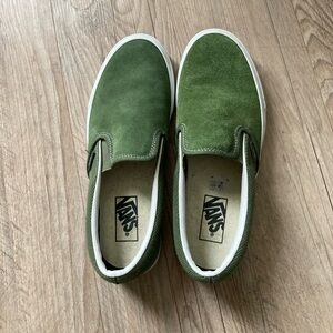 Vans Green Slip Ons